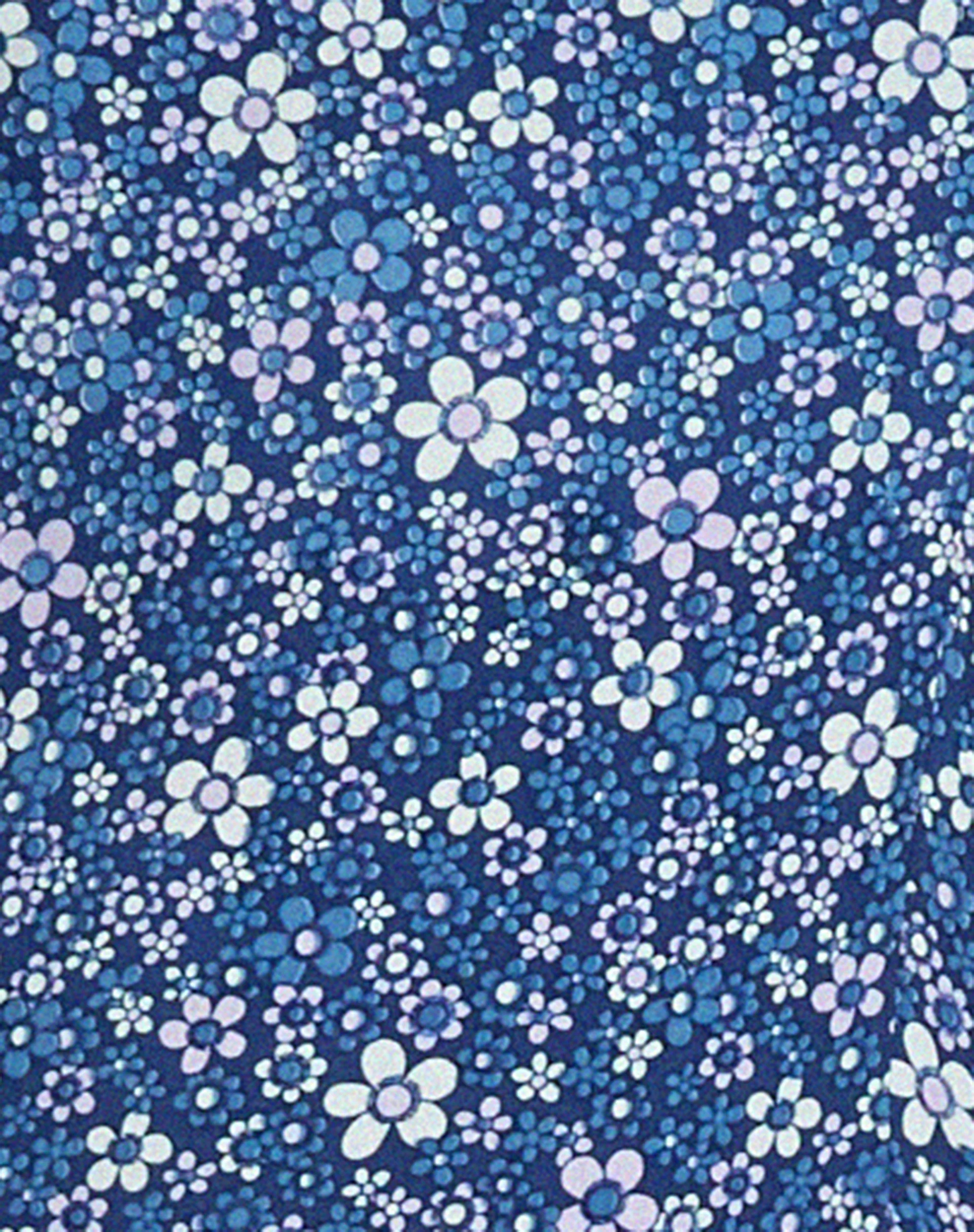 Elleta Midi Dress in Retro Floral Blue - Image 5