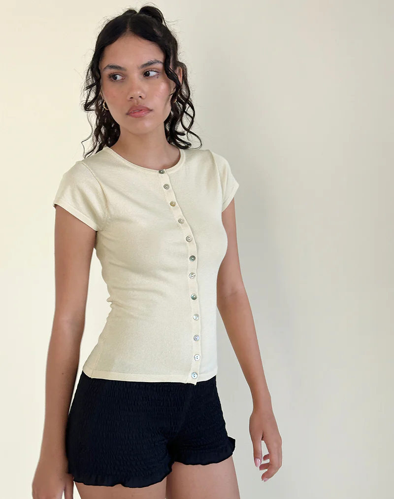 Elmira Top in Flat Knit Cream - Image 4