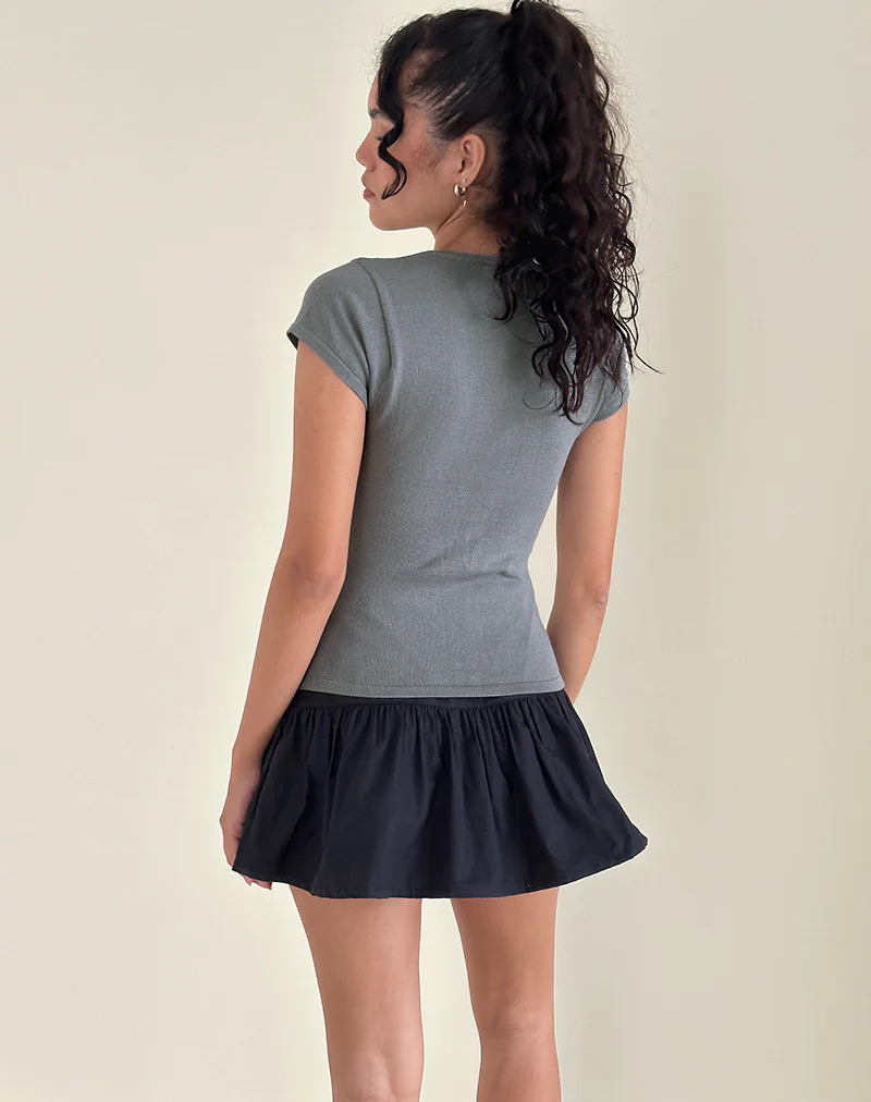 Elmira Top in Flat Knit Grey - Image 3