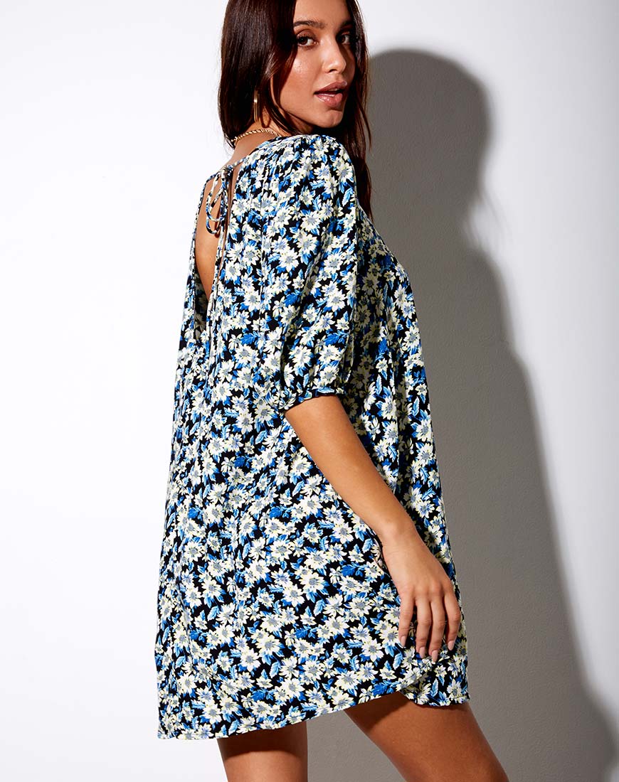 Elna Babydoll Dress in Aster Blue - Image 2