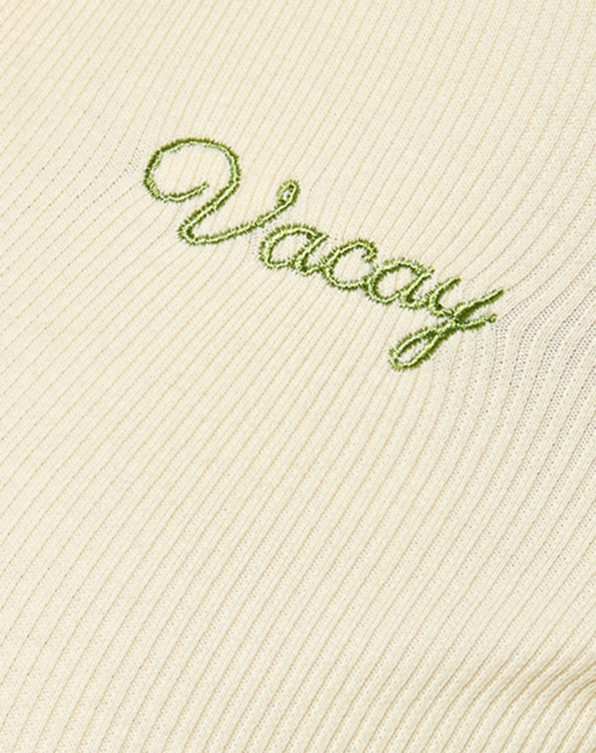 Elody Crop Top in Buttercream Vacay Embro - Image 6