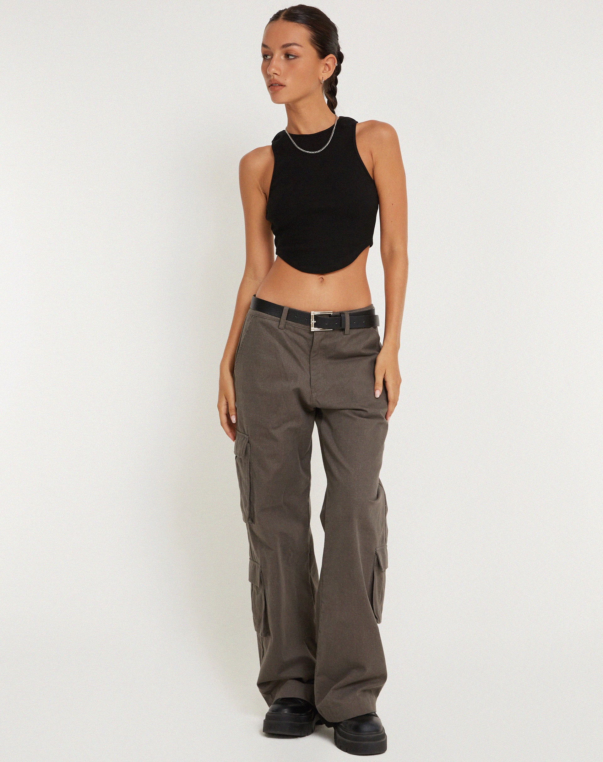 Eloise Vest Top in Black - Image 2