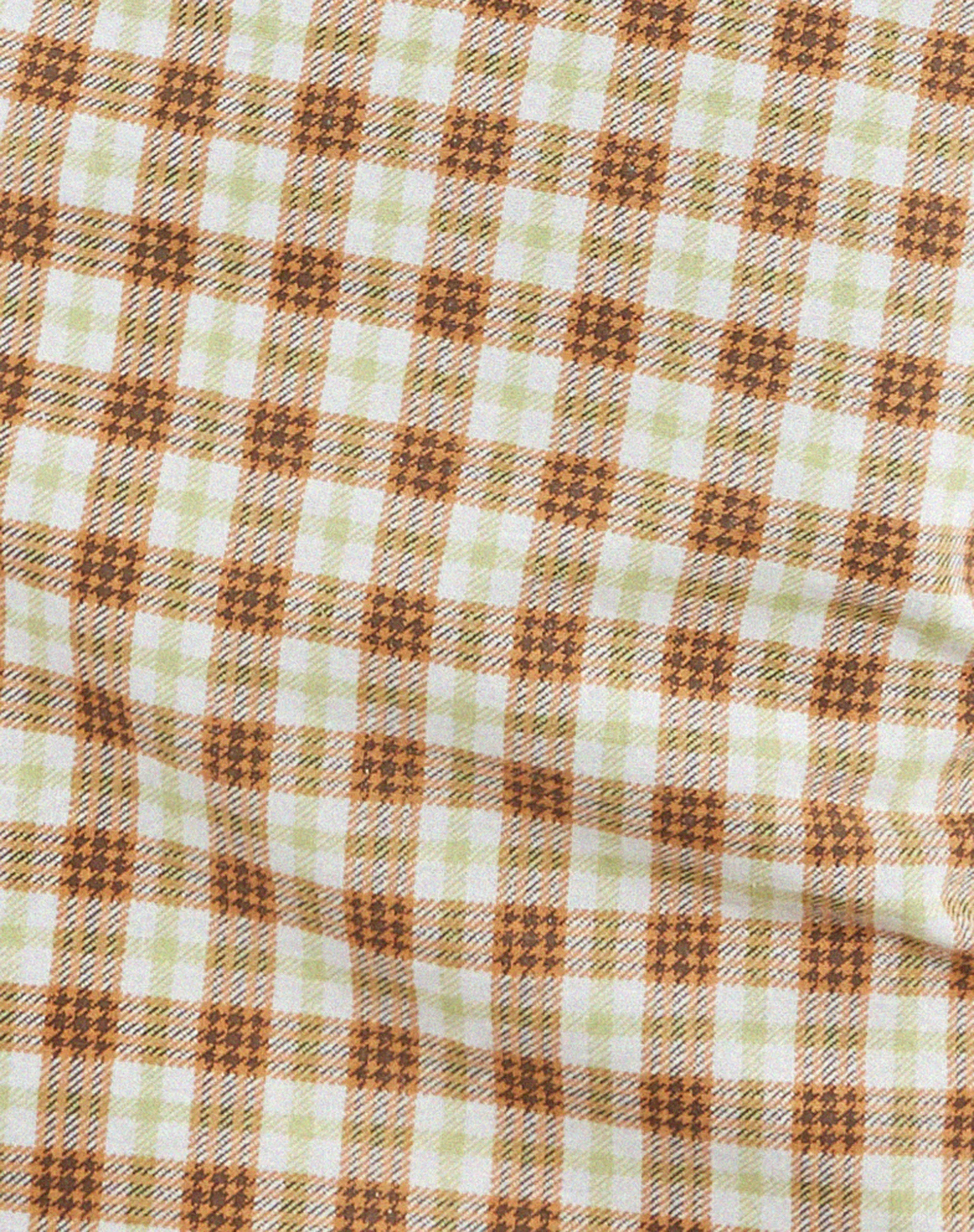 Eluned Day Dress in Yellow and Brown Check - Image 8