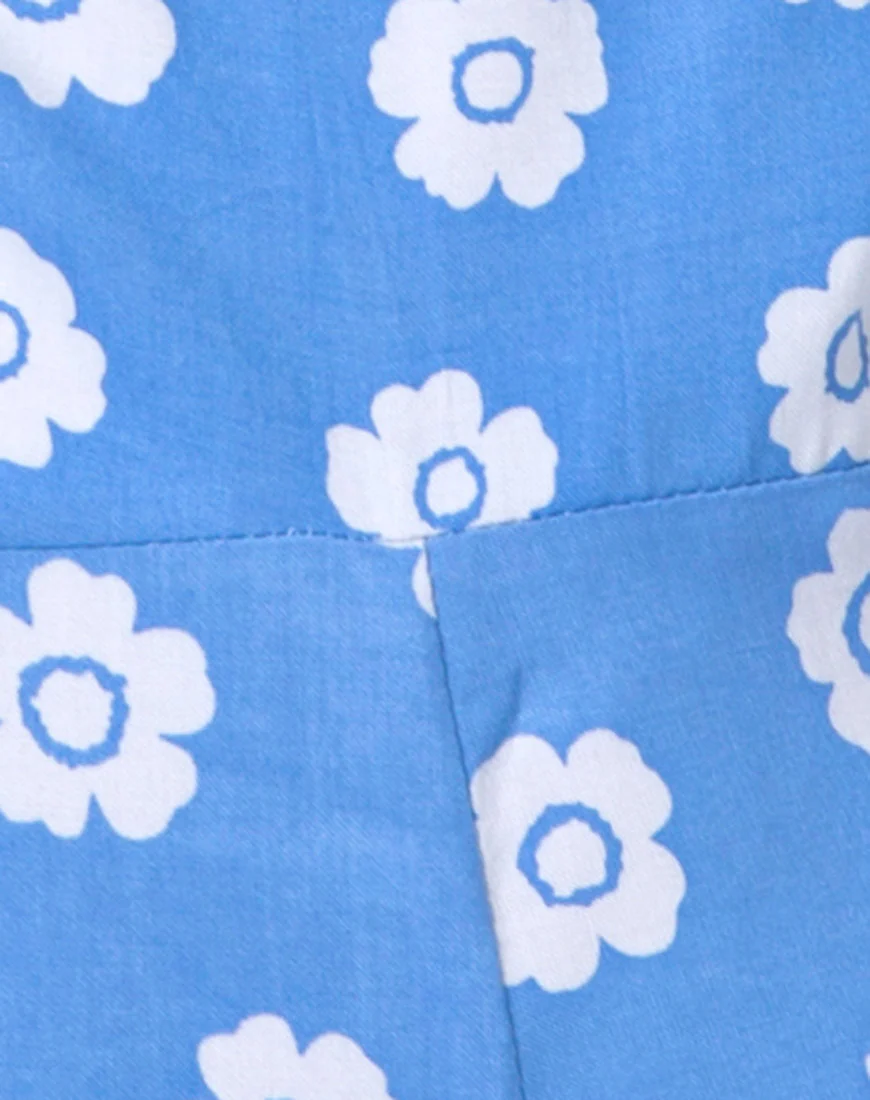 Elusi Playsuit In Daisy Stamp Blue Sky - Image 5