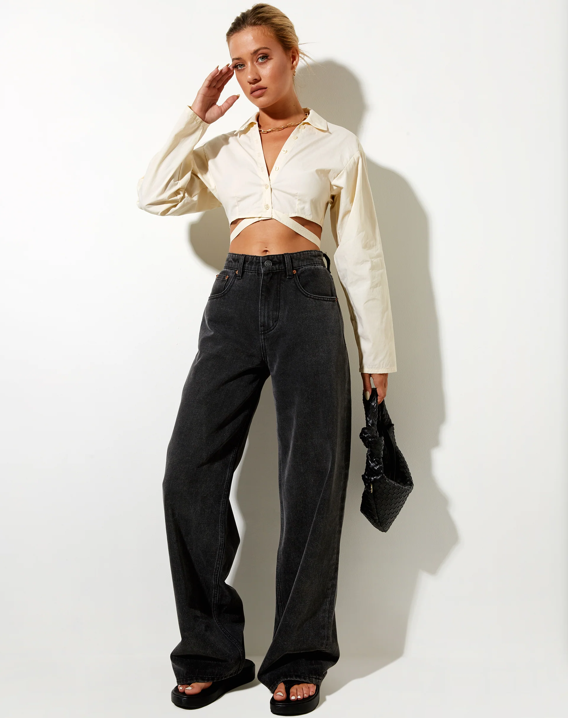 Elyse Crop Top in Buttercream - Image 3