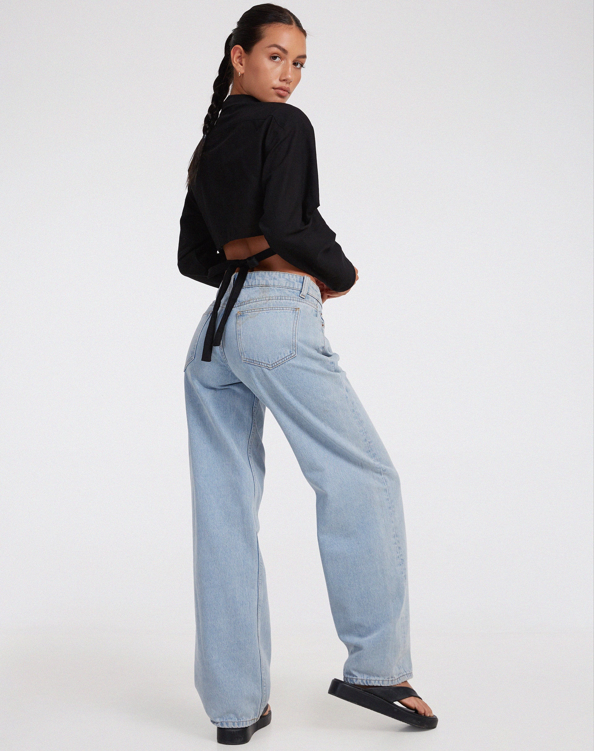 Elyse Crop Top in Rami Black - Image 4