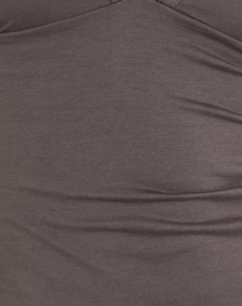 Emberly Plunge Top in Peppercorn - Image 6