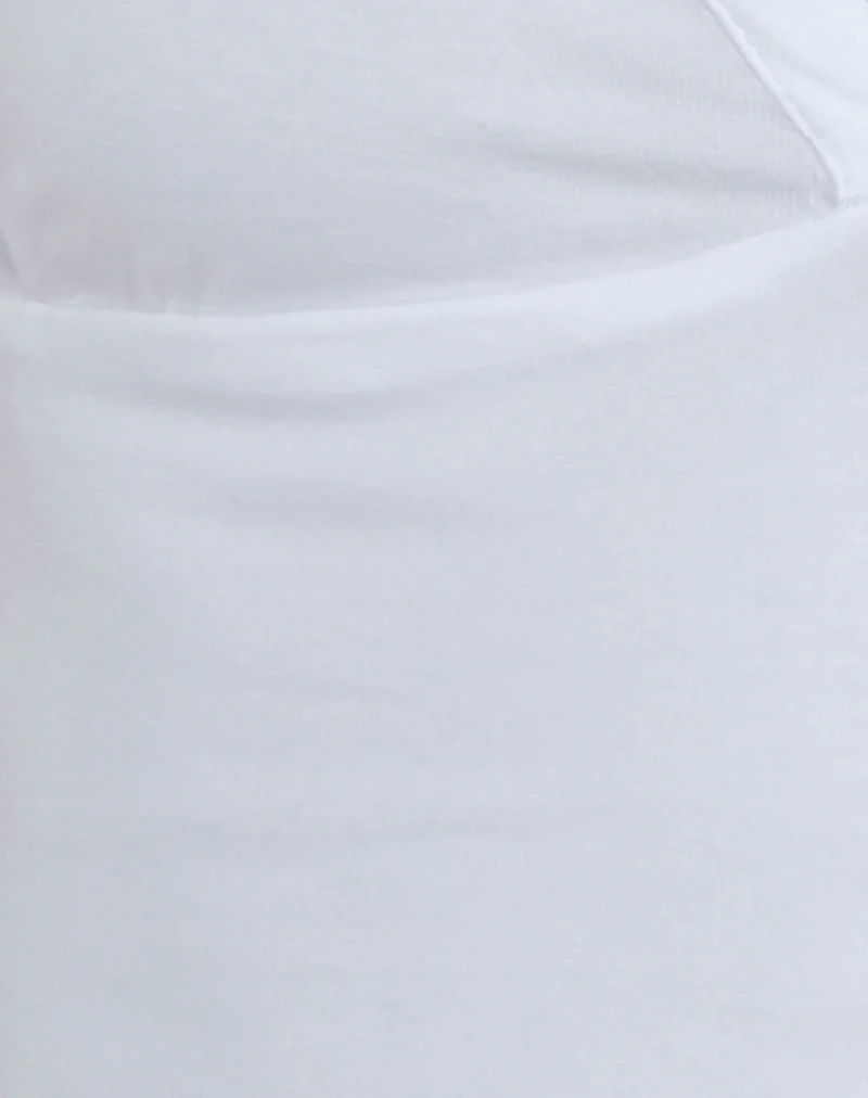 Emberly Plunge Top in White - Image 6