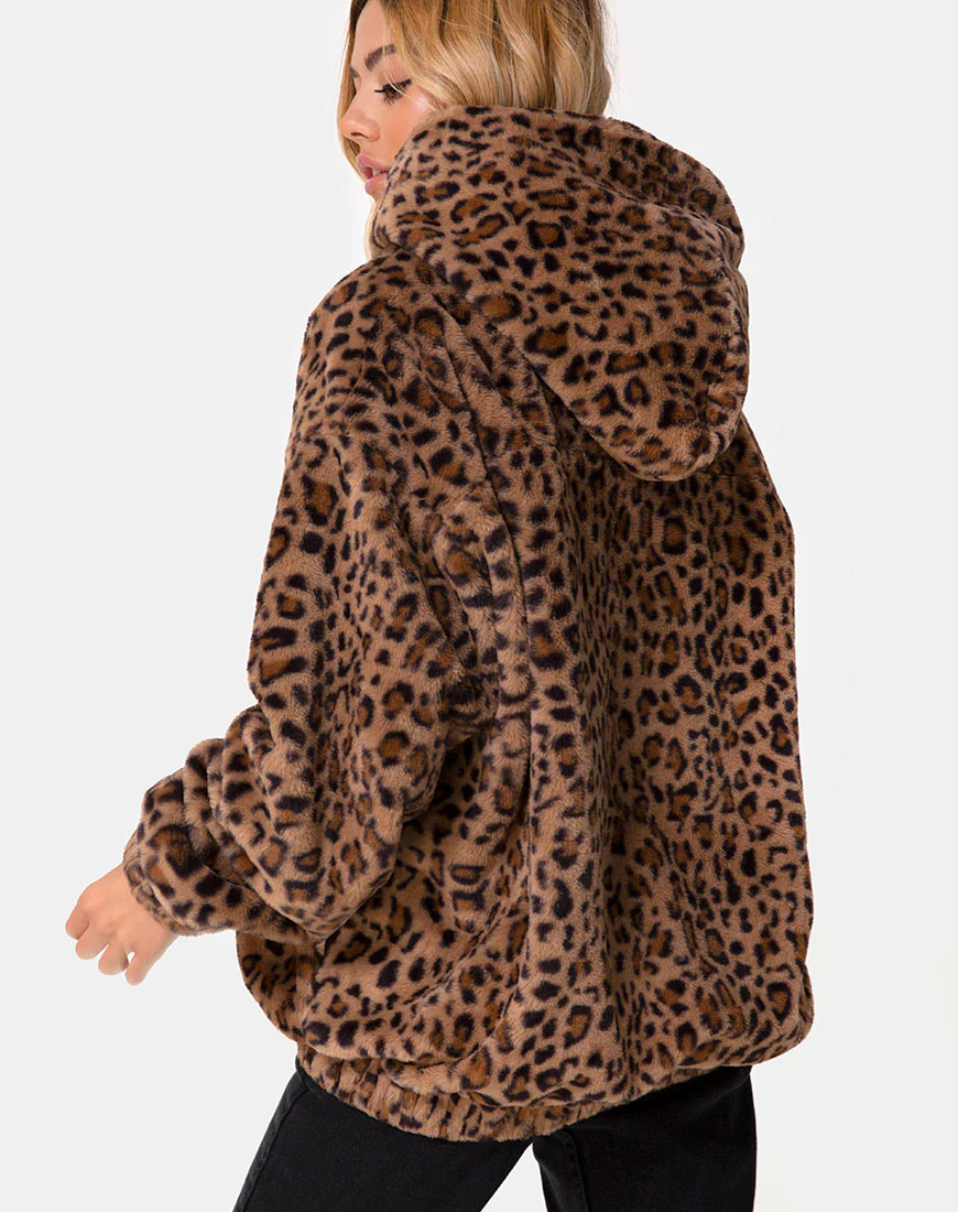 Emerson Jacket in Leopard Brown - Image 3