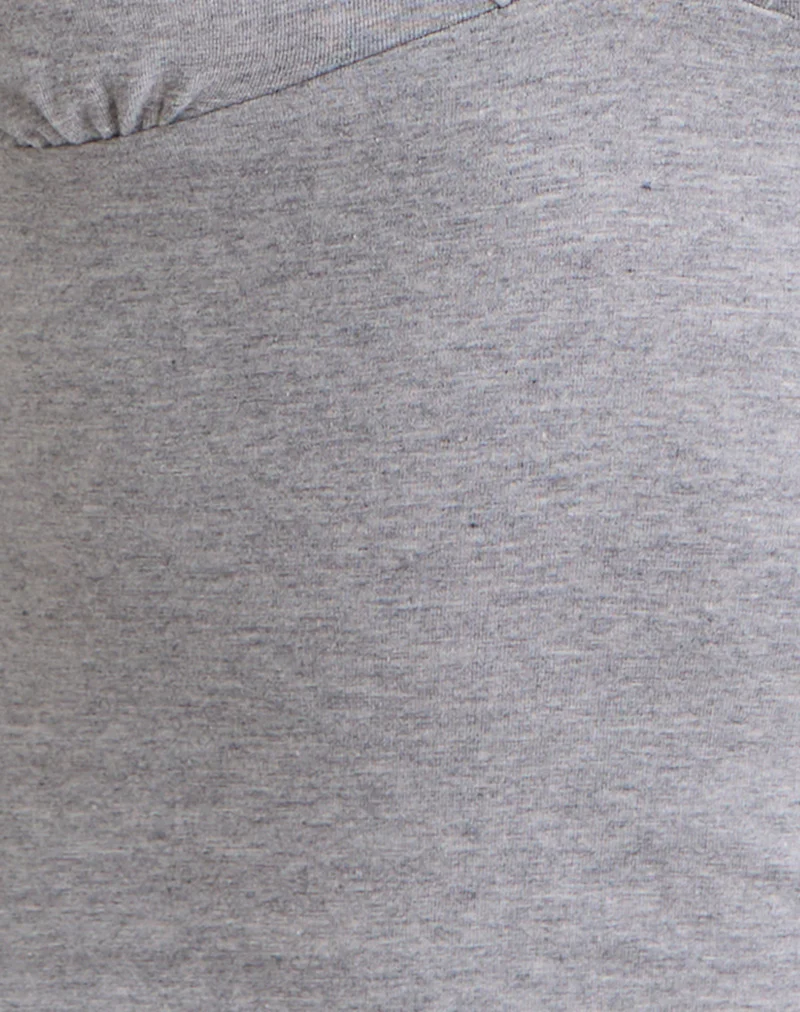 Emesy Long Sleeve Top in Grey Marl - Image 6