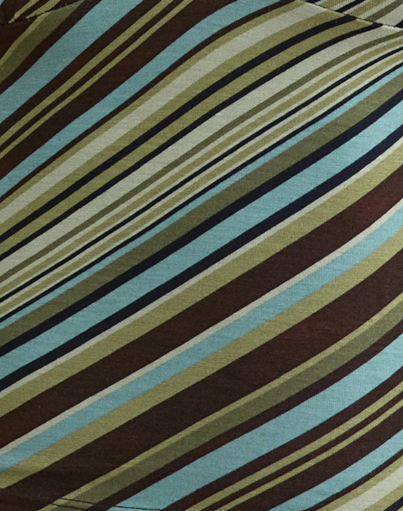 Emesy Long Sleeve Top in Mixed Stripe Green - Image 6
