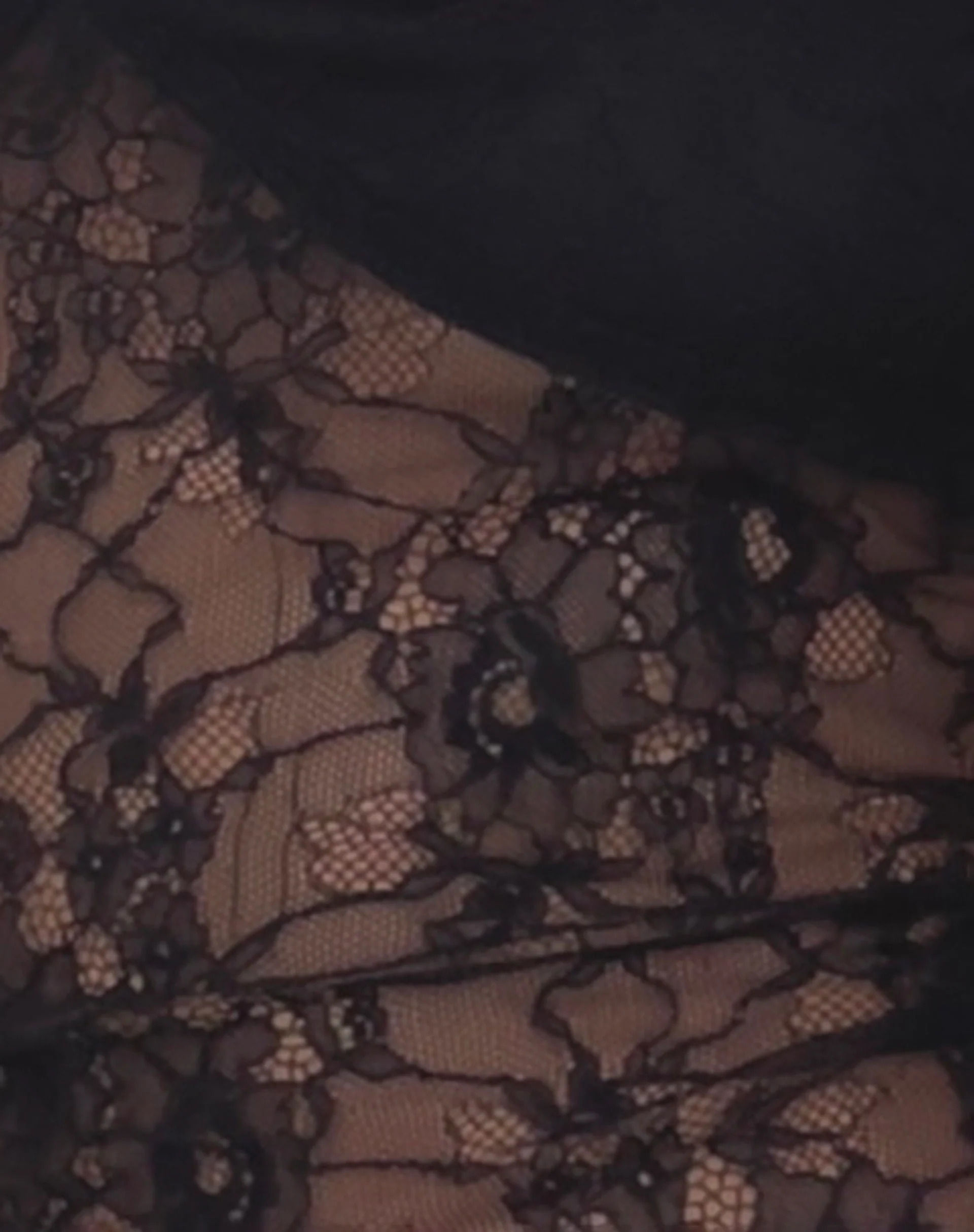 Emilia Lace Frill Vest Top in Black - Image 6