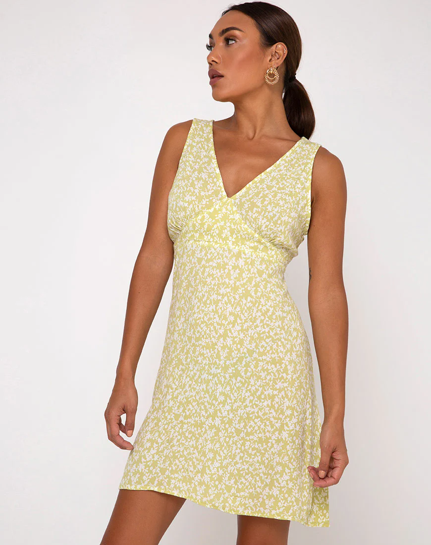 Enslee Slip Dress in Crinkle Botanic Mint Foam - Image 4
