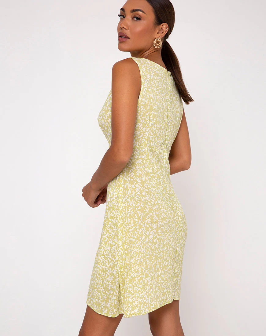 Enslee Slip Dress in Crinkle Botanic Mint Foam - Image 5
