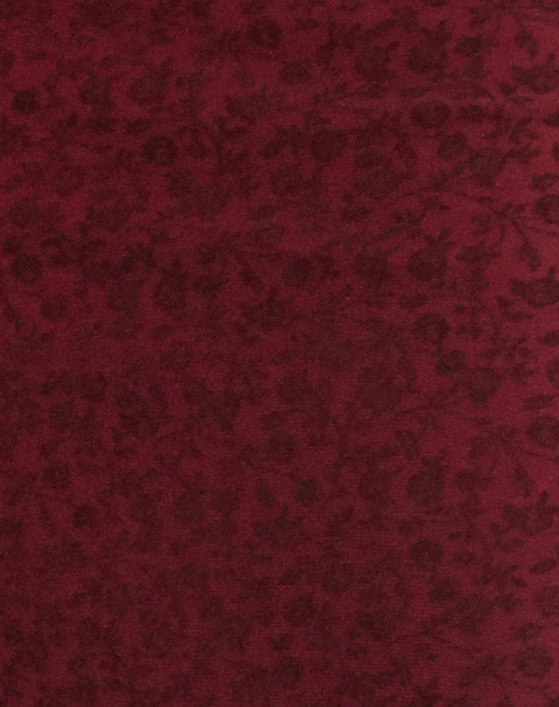 Erato Midi Skirt in Ditsy Flock Burnt Maroon - Image 5