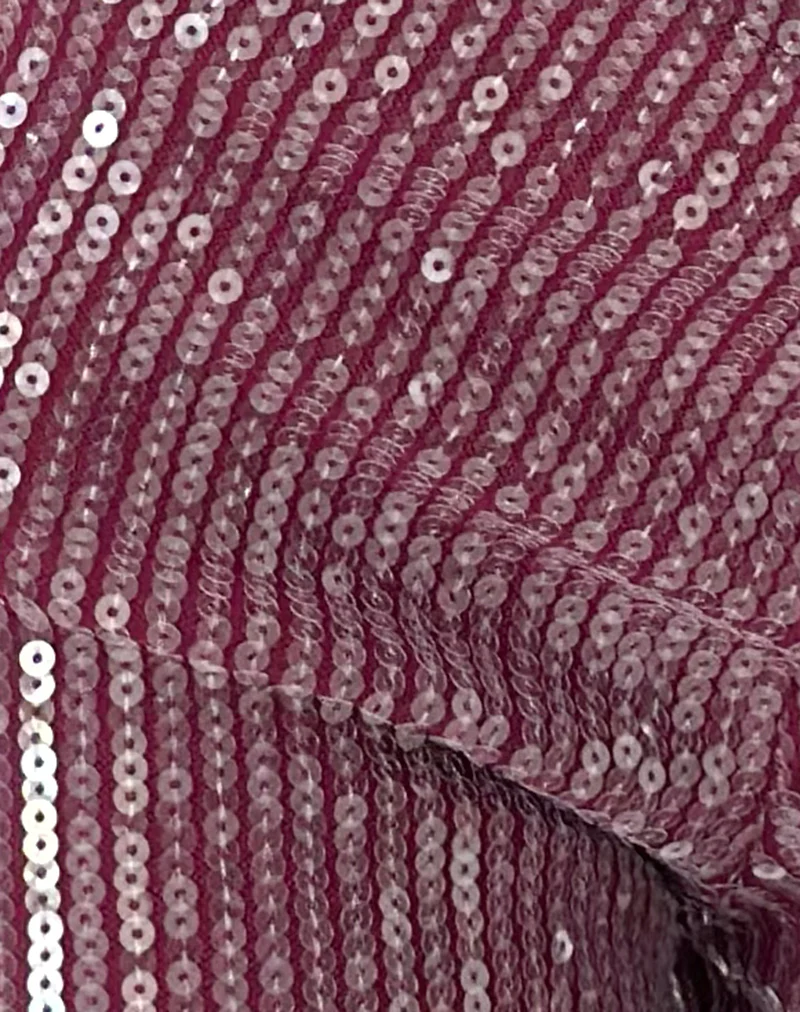Erna Micro Shorts in Clear Sequin Maroon - Image 6