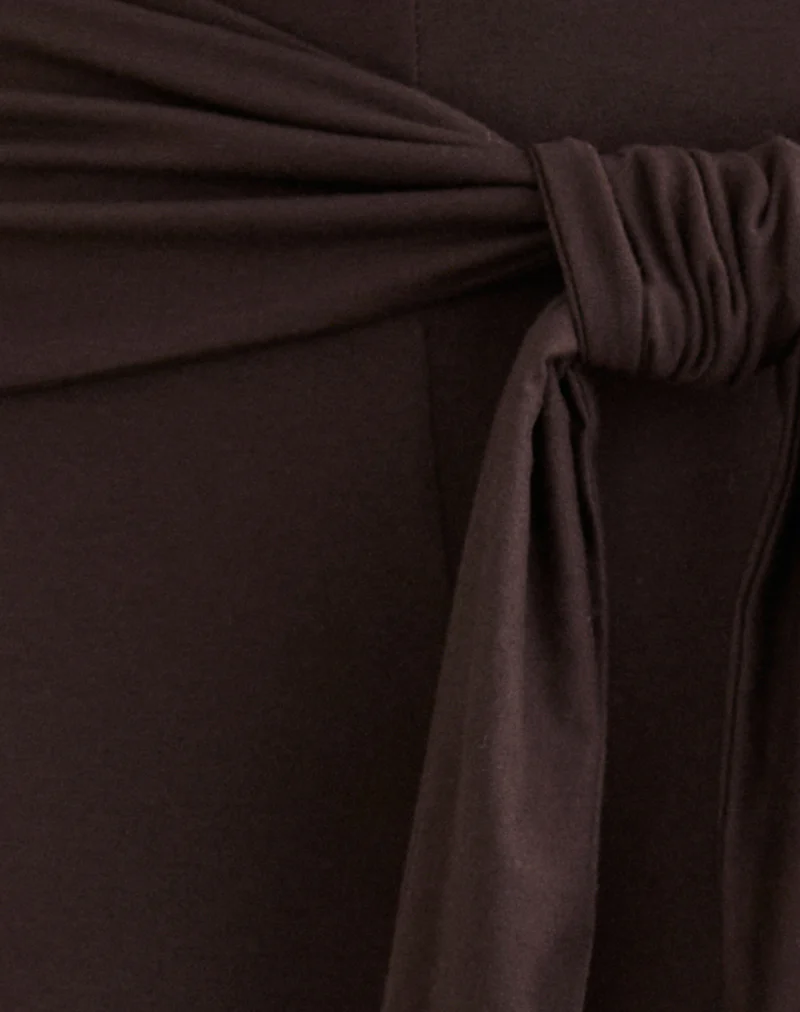 Esata Wrap Trouser in Bitter Chocolate - Image 6