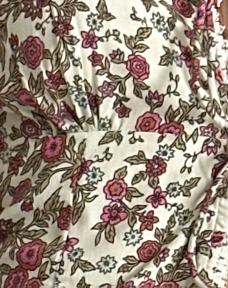 Esau Tie Front Top in Vintage Bloom Ivory - Image 6