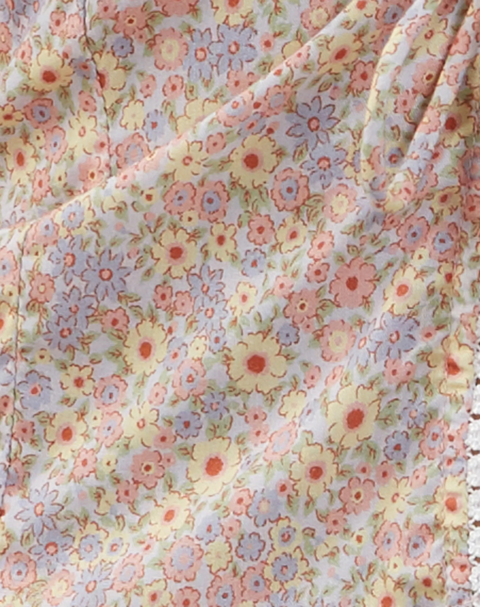 Esau Tie Front Top in 70s Prairie Girl Floral - Image 6