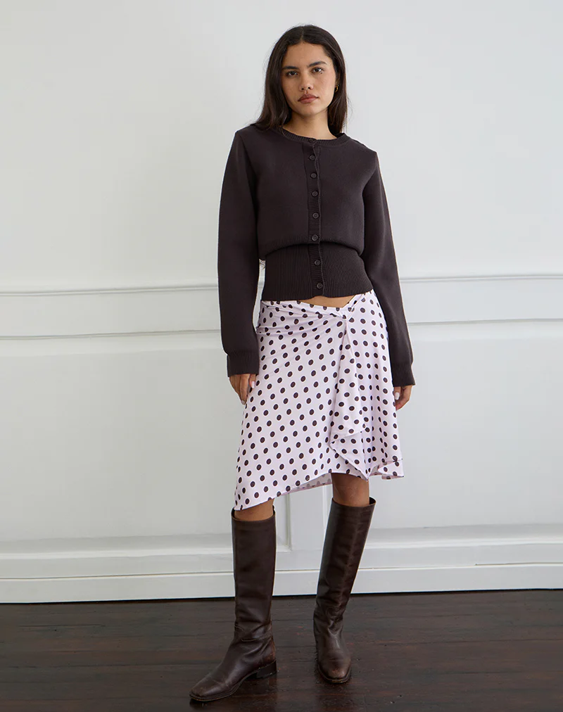 Esmeray Midi Skirt in Retro Polka Dot - Image 3