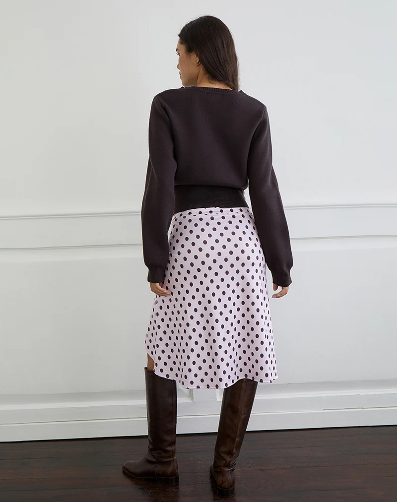 Esmeray Midi Skirt in Retro Polka Dot - Image 4