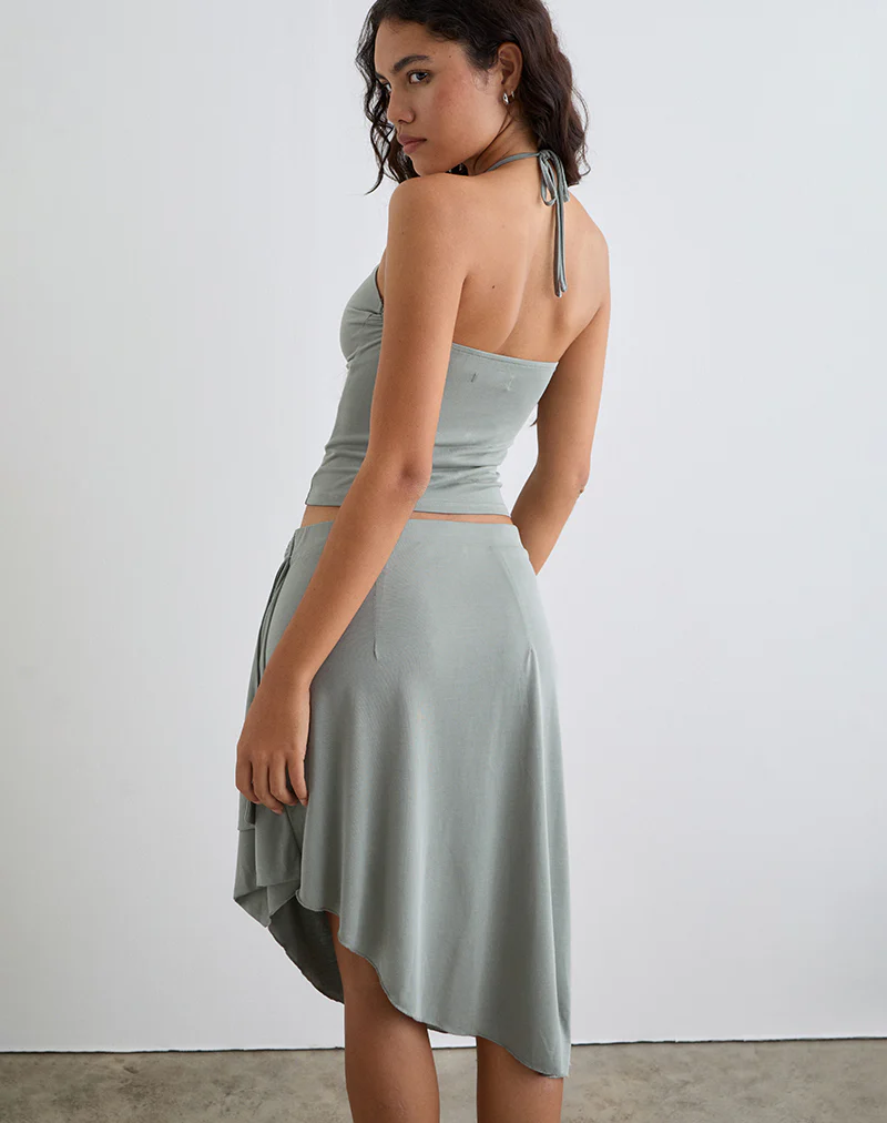 Esmeray Midi Ring Skirt in London Fog - Image 5