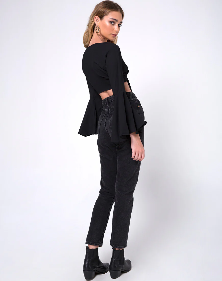 Espha Crop Top in Black - Image 4