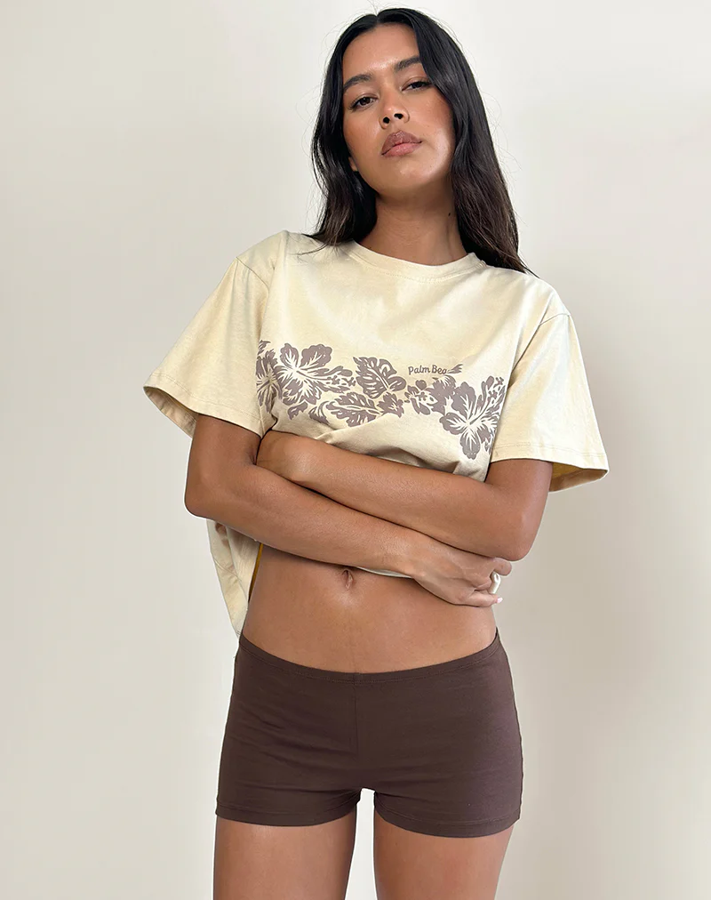 Eunia Micro Shorts in Deep Mahogany - Image 3