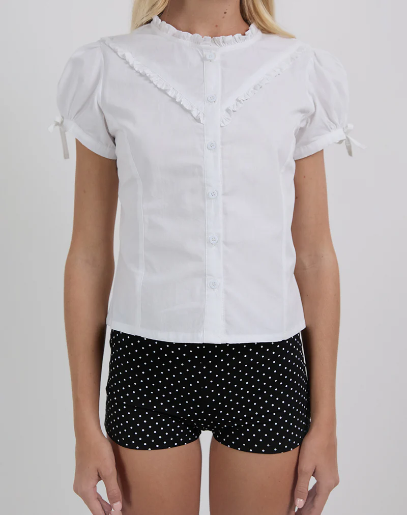 Eunia Short in Micro Polka Black - Image 4