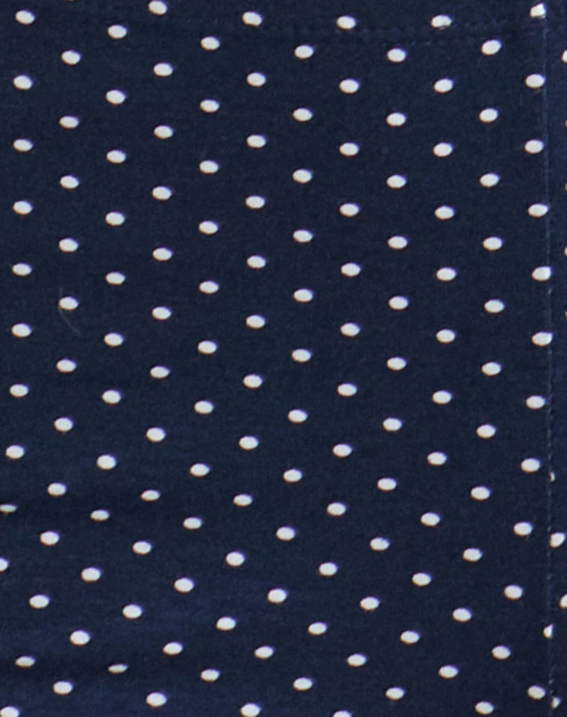 Eunia Short in Navy with Micro Polka Print - Image 6