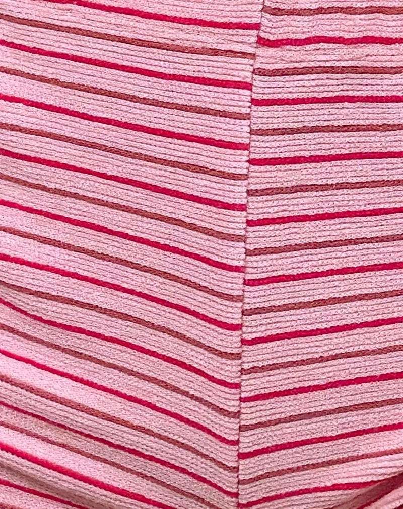 Eunia Short in Stripe Towelling Pink - Image 7