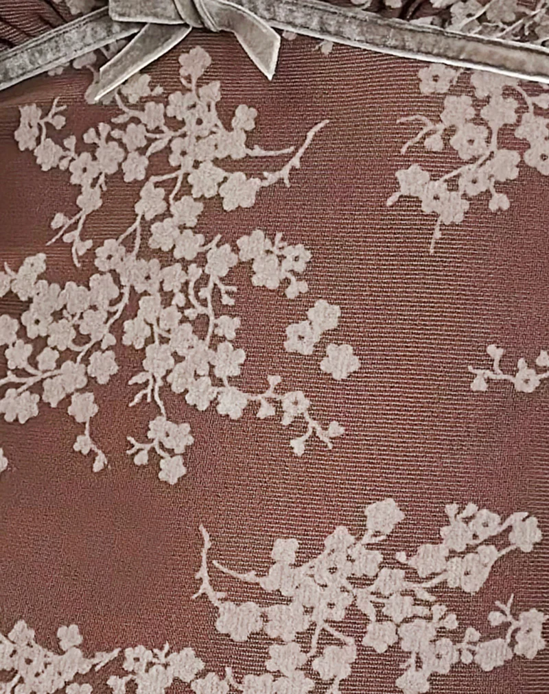 Evilia Mini Dress in Floral Blooming Vines Brown - Image 6