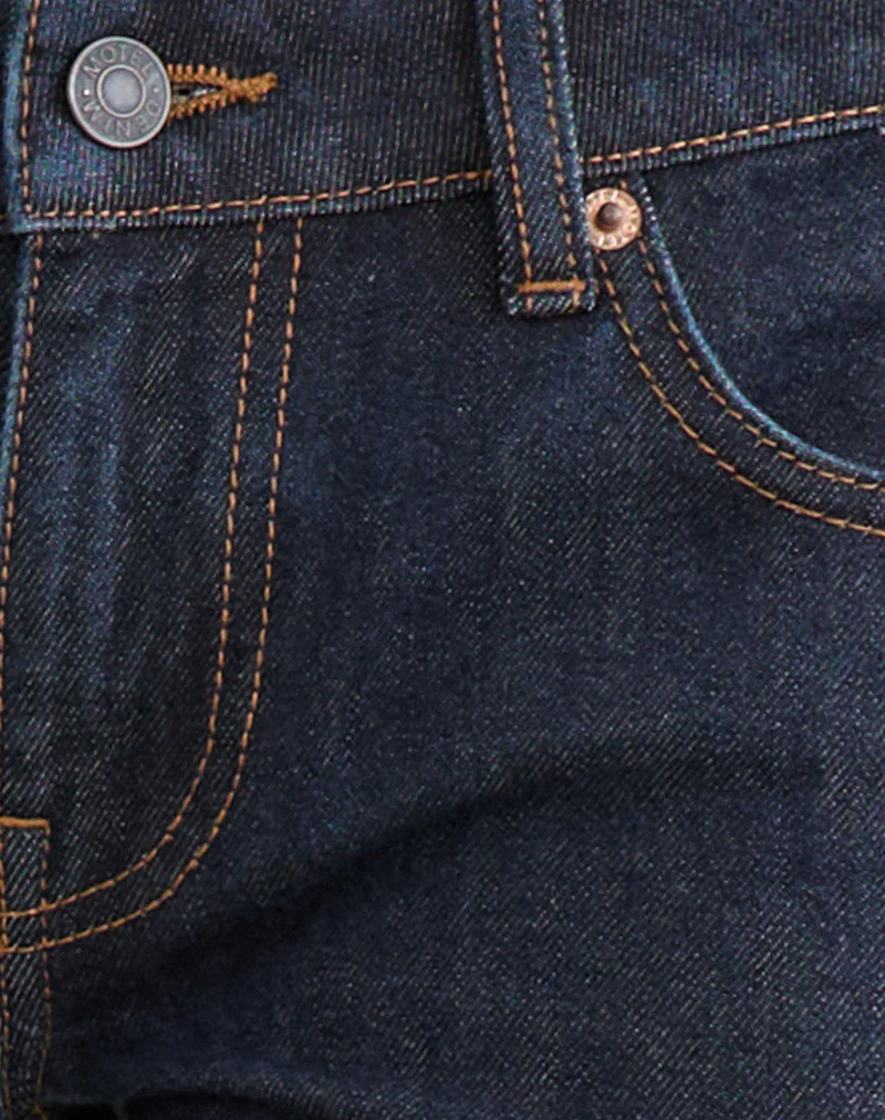 Extra Low Rise Flare Jeans in Indigo - Image 7