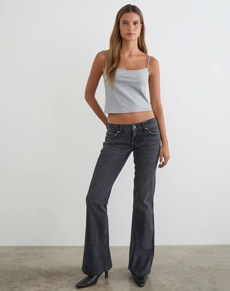 Extra Low Rise Flare Jeans in Vintage Black - Image 4