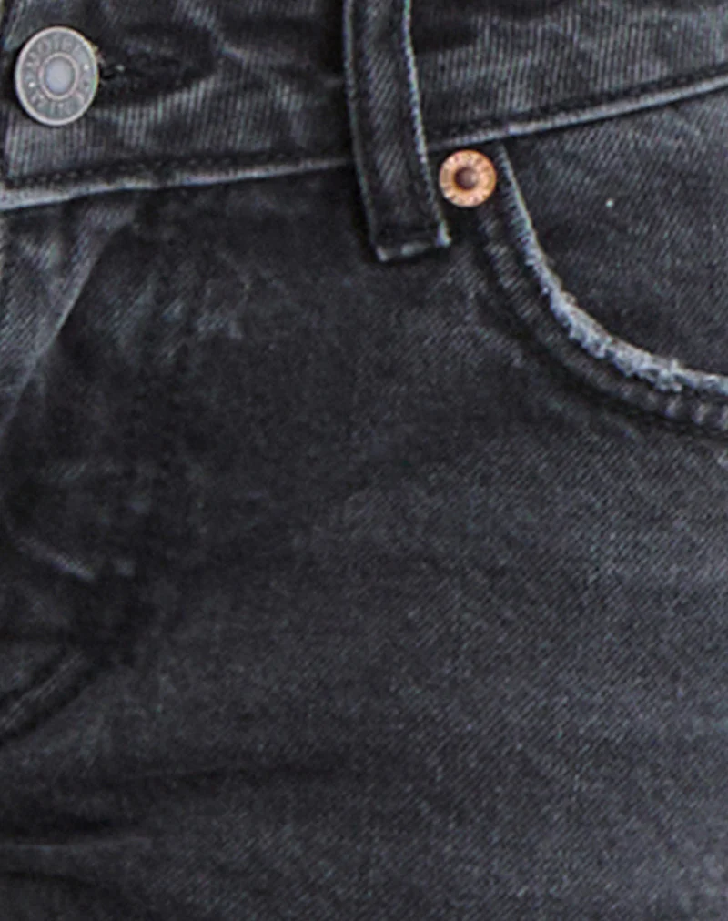 Extra Low Rise Flare Jeans in Vintage Black - Image 7