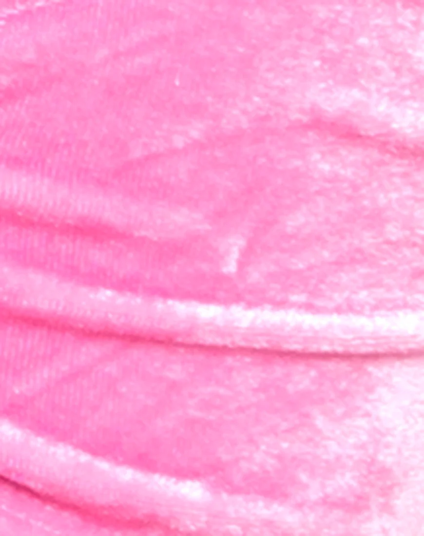 Fadel Bikini Bottom in Velvet Candy Pink - Image 5