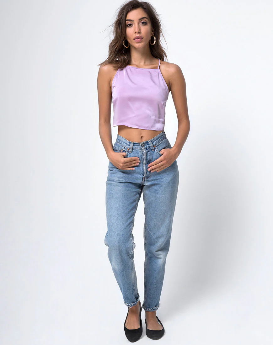 Fair Cami Top in Satin Lilac - Image 3