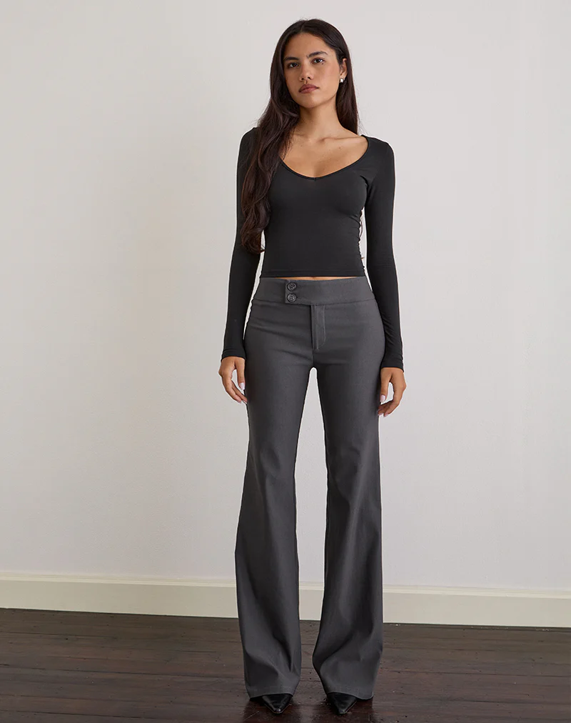 Falita Trouser in Tailoring Charcoal - Image 3
