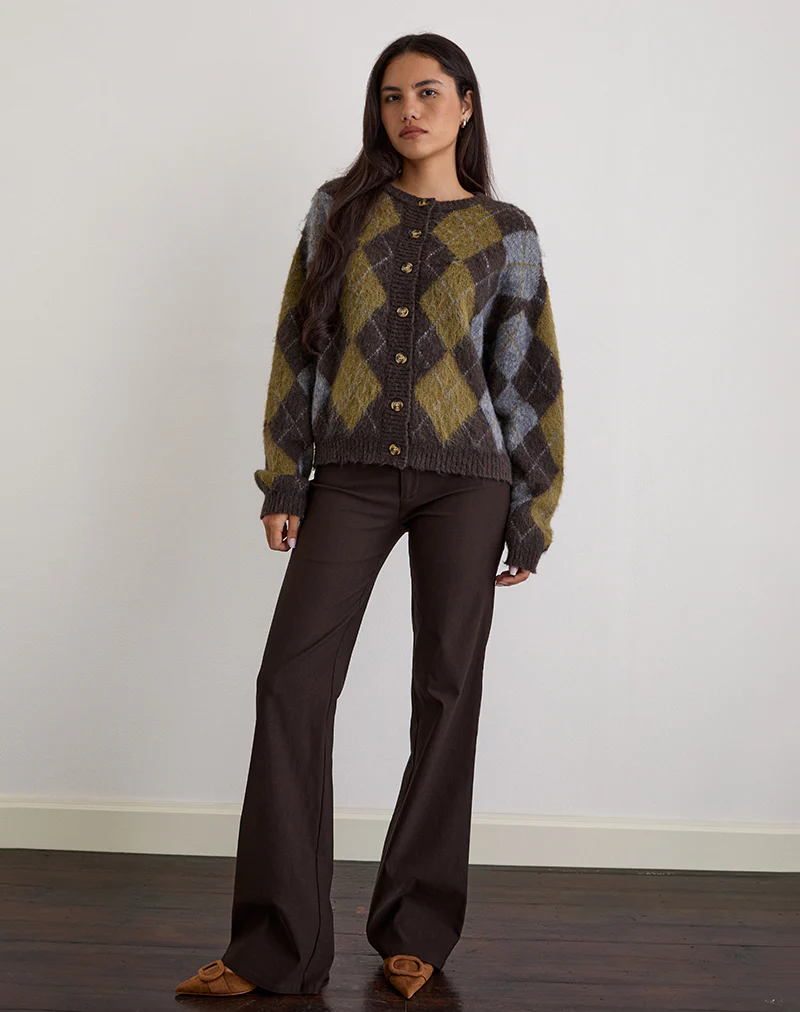 Falita Trouser in Tailoring Dark Brown - Image 3