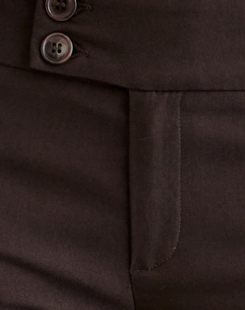Falita Trouser in Tailoring Dark Brown - Image 6