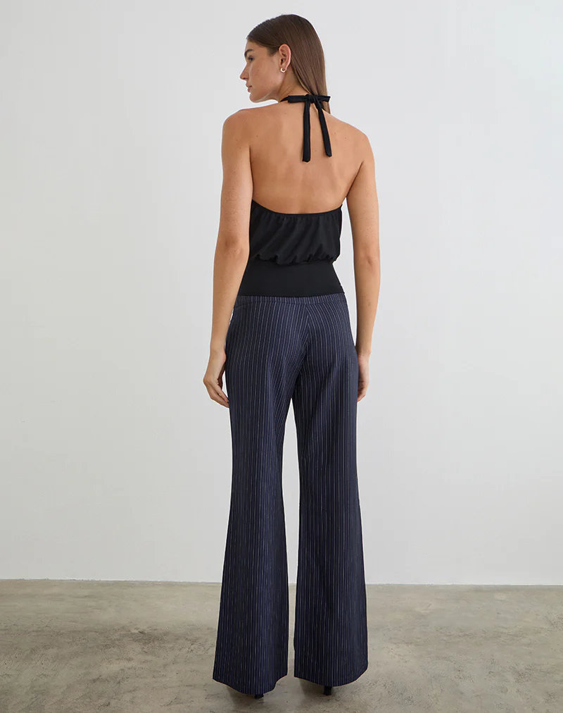 Falita Trouser in Tailoring Navy Stripe - Image 4