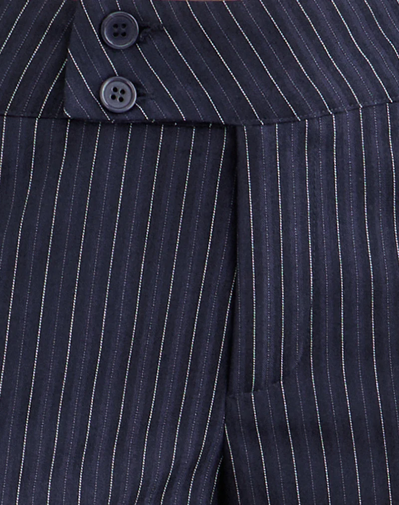 Falita Trouser in Tailoring Navy Stripe - Image 6