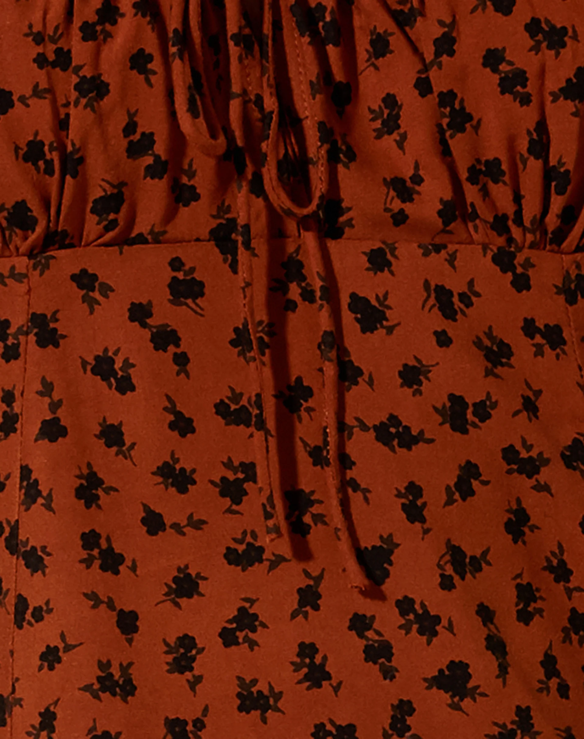 Famala Mini Dress in Dainty Daisy Bombay Brown - Image 5