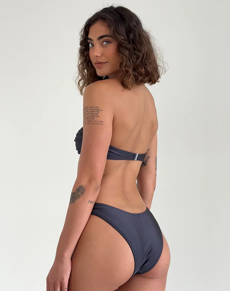 Farida Bikini Bottom in Dark Grey - Image 5