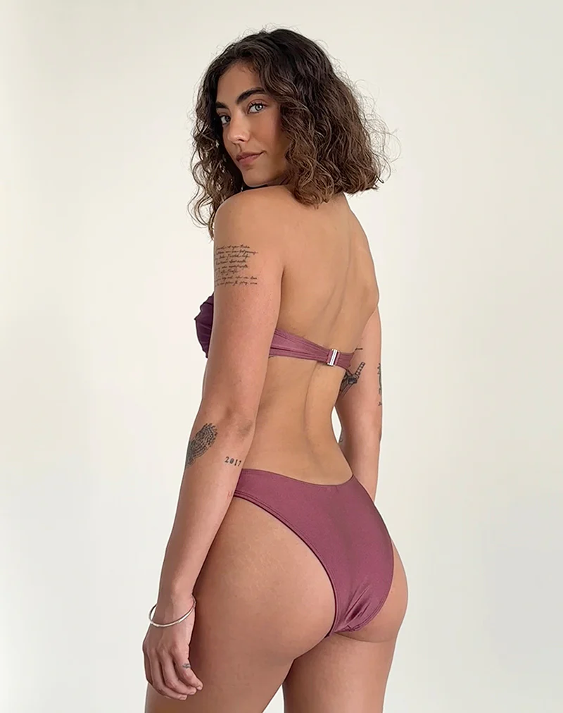 Farida Bikini Bottom in Deep Mauve - Image 4