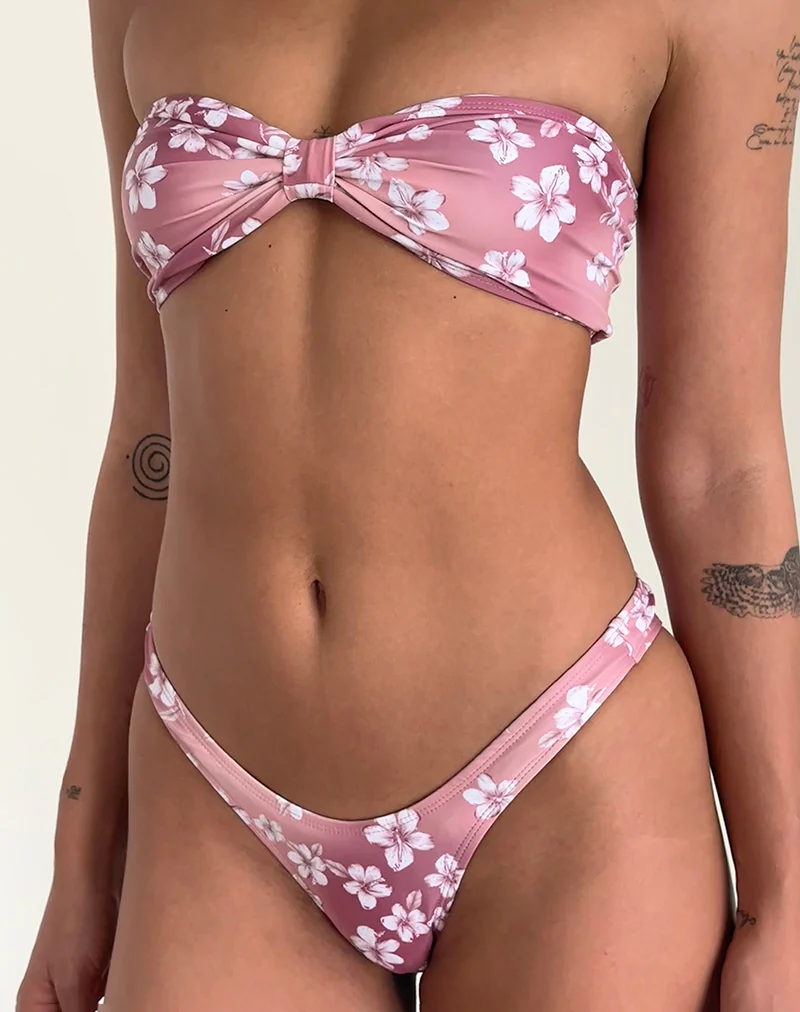 Farida Bikini Bottom Hibiscus Floral - Image 4