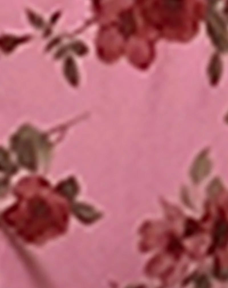 Farida Bikini Bottom in Pink Floral Bloom - Image 4