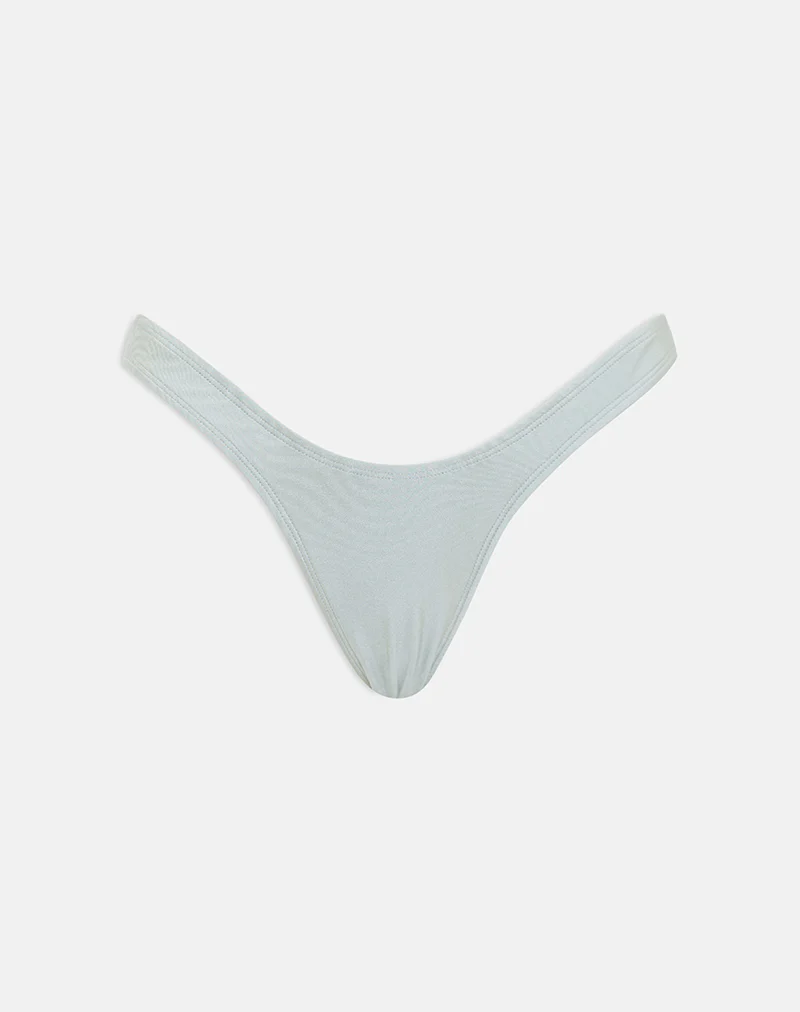 Farida Bikini Bottom in Shine Silver - Image 4
