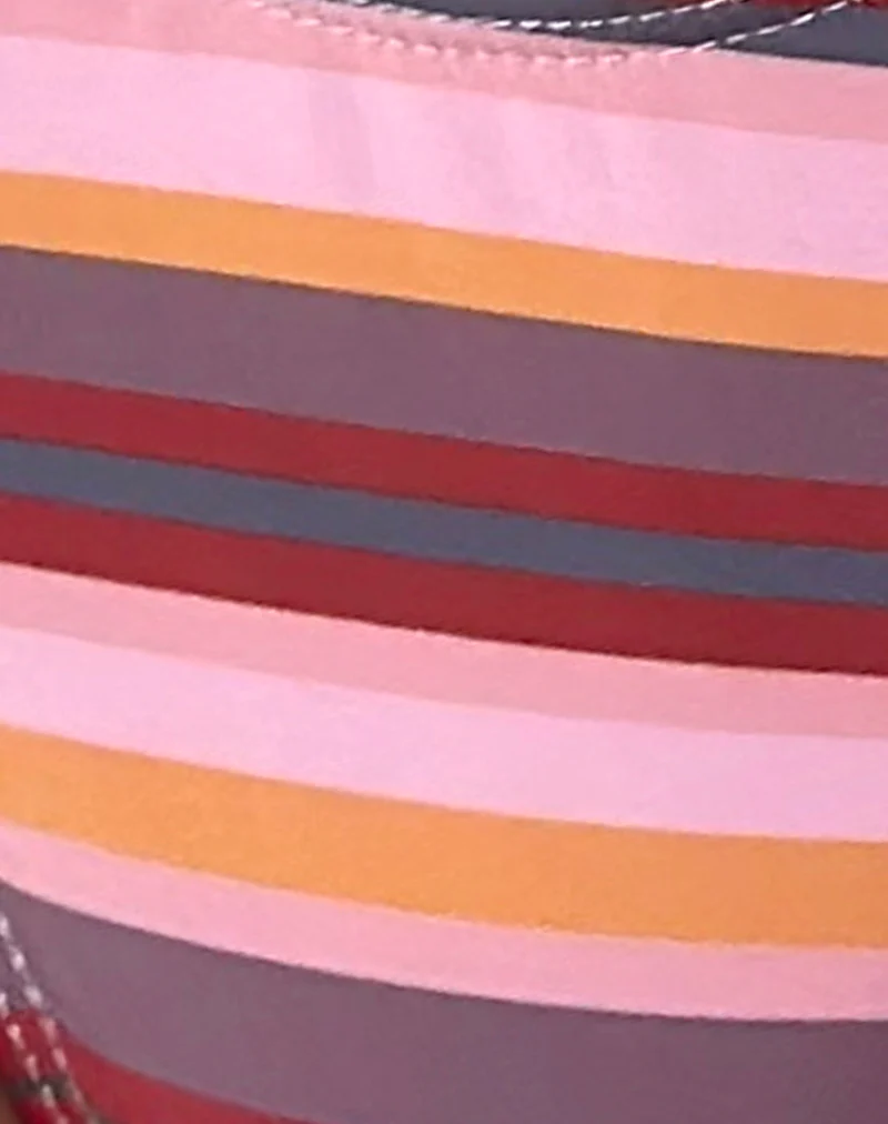 Farida Bikini Bottom in Horizontal Mix Stripe - Image 6