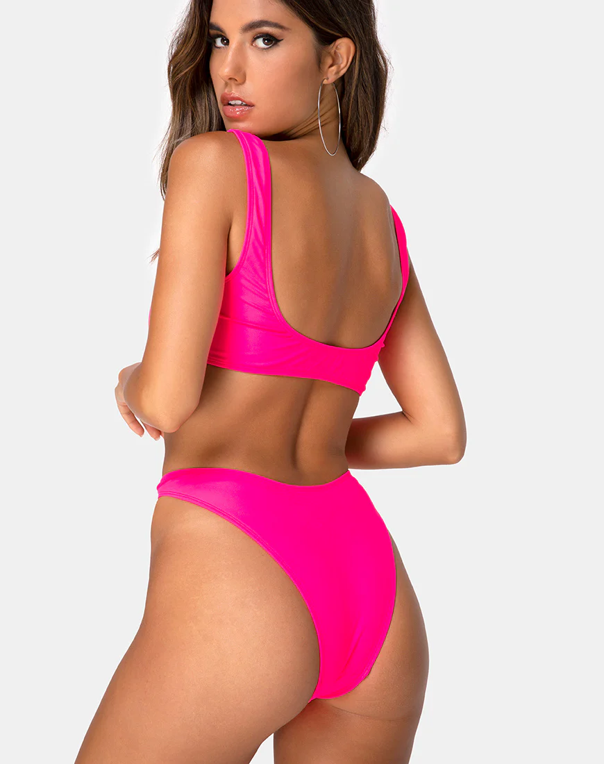Farida Bikini Bottom in Hot Pink - Image 4